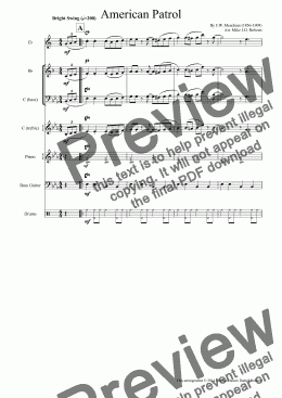page one of American Patrol (Jazz lead sheets)