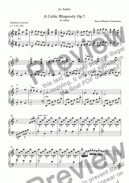 page one of A Celtic Rhapsody Op.7