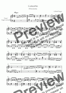 page one of Concerto III Movimento
