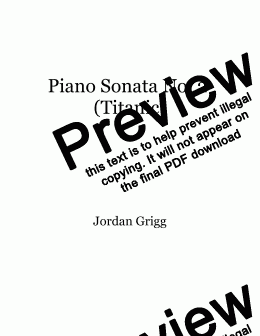 page one of Piano Sonata No. 2  (Titanic)