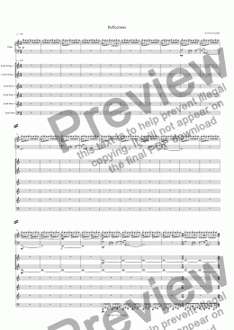 page one of Reflections - full score
