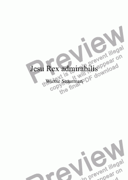 page one of Jesu Rex admirabilis