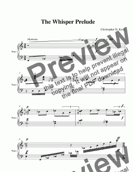 page one of The Whisper Prelude