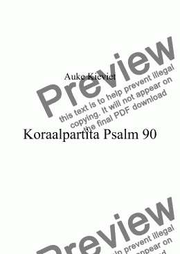page one of Koraalpartita Psalm 90