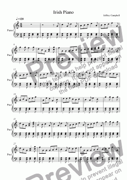 page one of Irish Piano