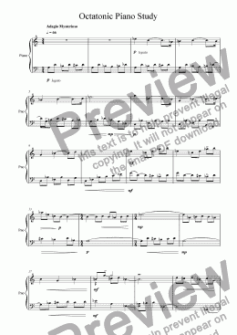 page one of Octatonic Piano Study
