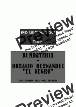 page one of Horacio El Negro Hernandez - Rumbateria