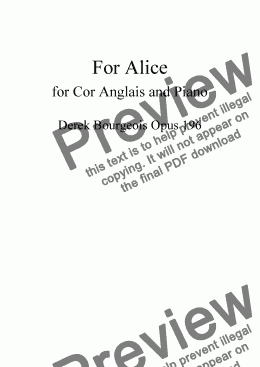 page one of For Alice
