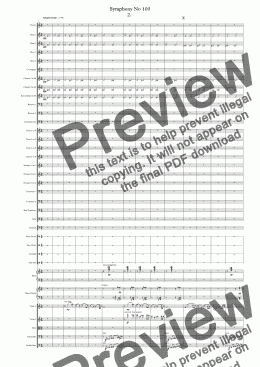 page one of Symphony No 100 2nd movt
