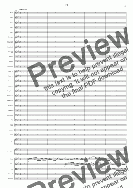 page one of Symphony No 13 13th movement