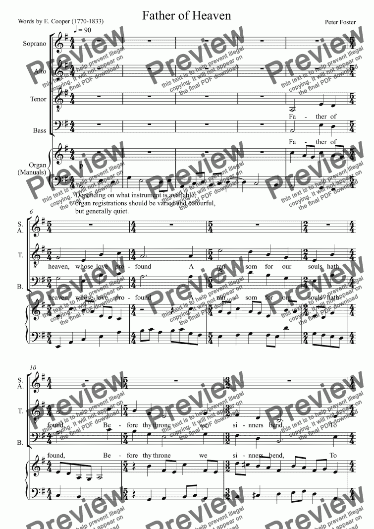 Father of Heaven Download Sheet Music PDF file