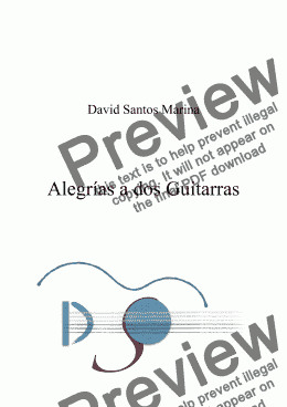 page one of Alegrías a dos guitarras