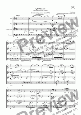page one of Mozart Quartet K 465