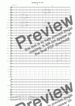 page one of Symphony No 100 4th movt
