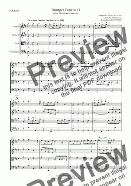 page one of Trumpet Tune in D