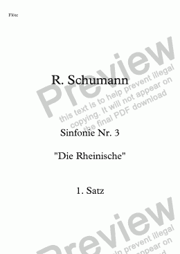 page one of Schumann, Sinfonie Nr. 3, 1. Satz – Flöte 1