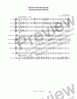 page one of National Guard March (10-piece)