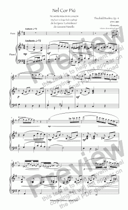 page one of Nel Cor Piú for flute & pno