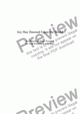 page one of Joy Has Dawned Upon the World