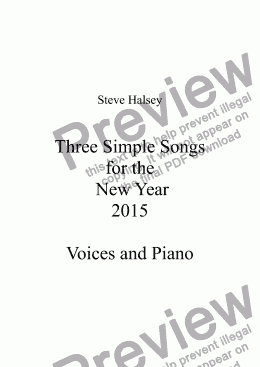 page one of No.1 A song for the New Year   Time and Time Again