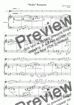 page one of Romance (viola and piano)
