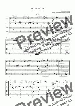 page one of Water Music