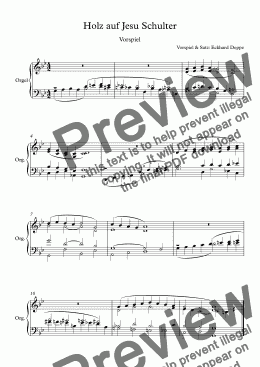 page one of ’Holz auf Jesu Schultern’ Choral Vorspiel & Satz ( Band 3)