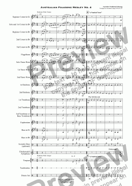 page one of Australian Folksong Medley No. 4 - Brass Band