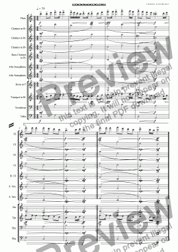 page one of Recessional (for Wind Band)