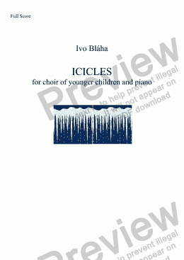 page one of ICICLES (Rampouchy) for choir of younger children (English words)