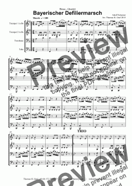 page one of Bayerischer Defiliermarsch - Brass Quartet