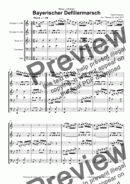 page one of Bayerischer Defiliermarsch - Brass Quintet