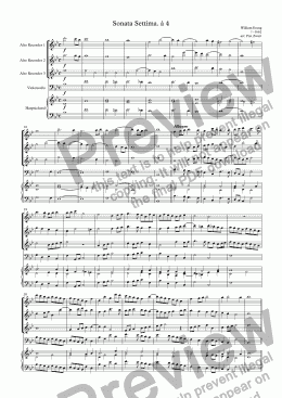 page one of Sonata Settima. à 4 (Young)