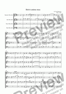 page one of Sitivit anima mea (Palestrina)
