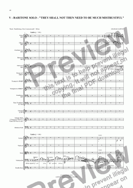 page one of Magna Carta Cantata - No.5 - Full Score - BARITONE SOLO - "THEY SHALL NOT THEN NEED TO BE MUCH MISTRUSTFUL"