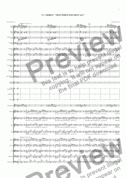 page one of Magna Carta Cantata - No.6 - Full Score  - VI - CHORUS - "THAT WHICH TOUCHEST ALL"
