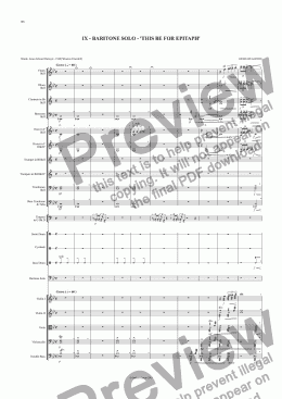 page one of Magna Carta Cantata - No.9 - Full Score - BARITONE SOLO - ’THIS BE FOR EPITAPH’
