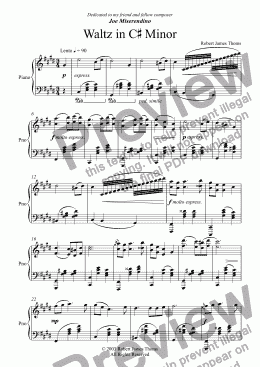 page one of   Waltz in C# Minor
