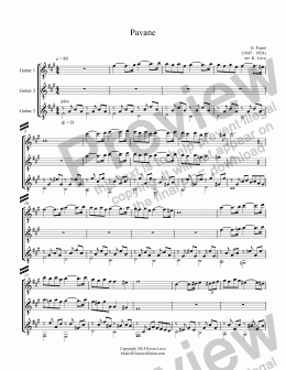page one of Pavane (Trio)