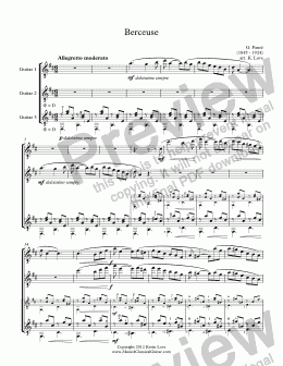 page one of Berceuse (Trio)