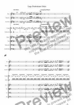 page one of Lagu Pembukaan Orkes