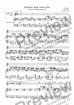 page one of Erbarme dich, mein Gott (Bach)