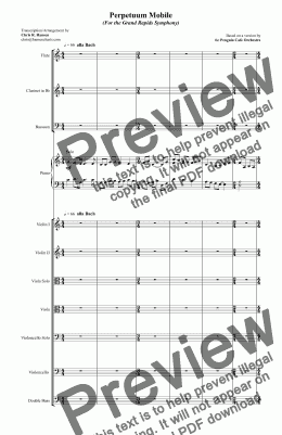 page one of Perpetuum Mobile (For the Grand Rapids Symphony)