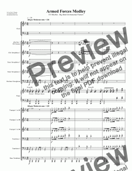 page one of Armed Forces Medley 533 Rhythm - Big Band Instrumental Feature