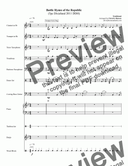 page one of Battle Hymn of the Republic (5pc Dixieland 2011 DDH)