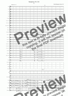 page one of Symphony No 102 3rd movt.