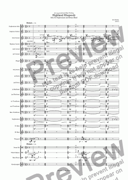 page one of Highland Rhapsody - for Euphonium & Brass Band