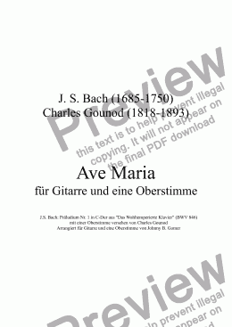 page one of Ave Maria