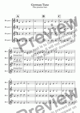page one of German Tune