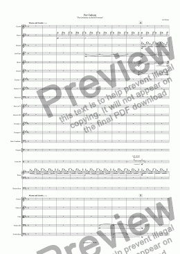 page one of For Calum - Orchestral Version 